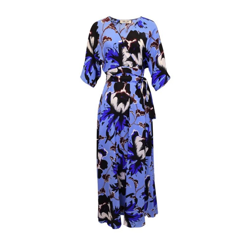 Diane Von Furstenberg Eloise Floral Wrap Maxi Dress in Silk